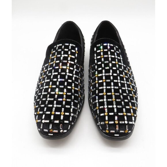 Stacy Adams Black Multi Rhinestone Mens Slip-On Loafers Size 7M NEW main image 6